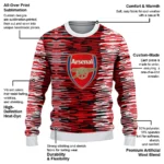Personalized Arsenal Camouflage Stripe Red White Sweater Best Selling