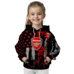 Personalized Arsenal Distressed Flag Red Black Hoodie Best Selling