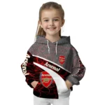 Personalized Arsenal Hexagonal Mesh Red Black Gray Hoodie Best Selling