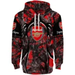 Personalized Arsenal Hunting Theme Red Black Hoodie Best Selling