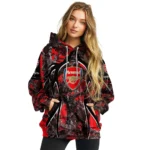 Personalized Arsenal Hunting Theme Red Black Hoodie Best Selling