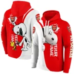 Personalized Arsenal Peeking Snoopy Red Hoodie Best Selling