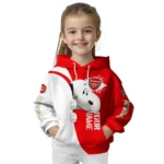 Personalized Arsenal Peeking Snoopy Red Hoodie Best Selling