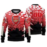 Personalized Arsenal Pixel Flow Red Black Sweater Best Selling