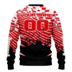 Personalized Arsenal Pixel Flow Red Black Sweater Best Selling