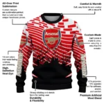 Personalized Arsenal Pixel Flow Red Black Sweater Best Selling