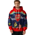 Personalized Arsenal Spongebob Patrick Star Red Navy Hoodie Best Selling