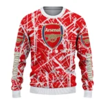 Personalized Arsenal Streak Overlay Red Sweater Best Selling