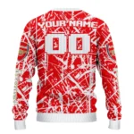 Personalized Arsenal Streak Overlay Red Sweater Best Selling