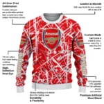 Personalized Arsenal Streak Overlay Red Sweater Best Selling