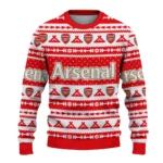 Personalized Arsenal Tent Stripes Red White Sweater Best Selling
