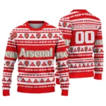 Personalized Arsenal Tent Stripes Red White Sweater Best Selling