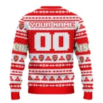 Personalized Arsenal Tent Stripes Red White Sweater Best Selling