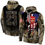 Personalized Arsenal Tree Camo Hoodie Best Selling