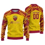 Personalized As Roma Chevron Pattern Red Sweater Best Selling