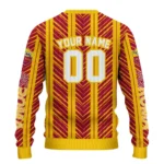 Personalized As Roma Chevron Rows Red Sweater Best Selling