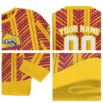 Personalized As Roma Chevron Rows Red Sweater Best Selling