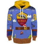 Personalized As Roma Mario Blue Black Hoodie Best Selling