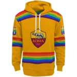 Personalized As Roma Rainbow Stripes Red Hoodie Best Selling