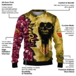 Personalized As Roma Skull Collage Red Sweater Best Selling