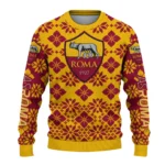 Personalized As Roma Snowflake Matrix Red Sweater Best Selling
