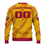 Personalized As Roma Stripe Motion Red Sweater Best Selling
