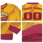 Personalized As Roma Stripe Motion Red Sweater Best Selling