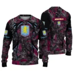Personalized Aston Villa Antlers Pattern Claret Black Sweater Best Selling