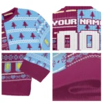 Personalized Aston Villa Christmastree Bands White Sweater Best Selling