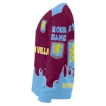 Personalized Aston Villa Flame Border Claret Sweater Best Selling