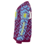 Personalized Aston Villa Lattice Gridwork Claret Sweater Best Selling