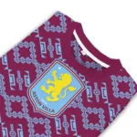 Personalized Aston Villa Lattice Gridwork Claret Sweater Best Selling