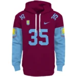 Personalized Aston Villa Minimal Design Claret Hoodie Best Selling
