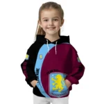 Personalized Aston Villa Minimalist Design Claret Black Hoodie Best Selling