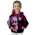 Personalized Aston Villa Skull Motif Claret Black Hoodie Best Selling