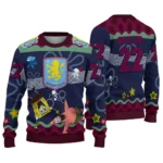 Personalized Aston Villa Spongebob Designs Blue Sweater Best Selling