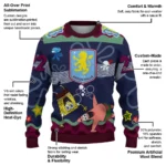 Personalized Aston Villa Spongebob Designs Blue Sweater Best Selling