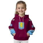 Personalized Aston Villa Striped Sleeves Claret Hoodie Best Selling