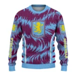 Personalized Aston Villa Swirl Flow Claret Sweater Best Selling