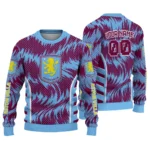 Personalized Aston Villa Swirl Flow Claret Sweater Best Selling