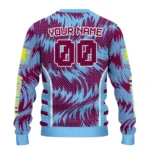 Personalized Aston Villa Swirl Flow Claret Sweater Best Selling