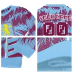 Personalized Aston Villa Swirl Flow Claret Sweater Best Selling
