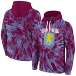 Personalized Aston Villa Tie Dye Pattern Claret Hoodie Best Selling