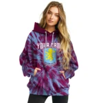 Personalized Aston Villa Tie Dye Pattern Claret Hoodie Best Selling