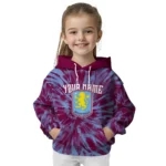 Personalized Aston Villa Tie Dye Pattern Claret Hoodie Best Selling