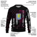 Personalized Aston Villa Vintage Usa Flag Black Sweater Best Selling