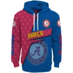 Personalized Barcelona Abstract Shape Blue Hoodie Best Selling