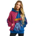 Personalized Barcelona Abstract Shape Blue Hoodie Best Selling