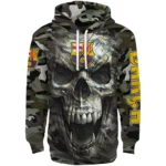 Personalized Barcelona Camo Skull Hoodie Best Selling