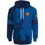 Personalized Barcelona Deer Silhouette Blue Hoodie Best Selling